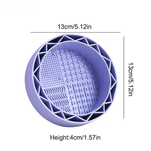 1 unidad de almohadilla limpiadora de silicona para brochas de maquillaje, herramienta de limpieza de brochas cosméticas y de cejas, tapete de limpieza manual para brochas de maquillaje. - Product Image 6