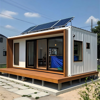 Casa Contenedor Solar Prefabricada de Montaje Rápido, Cabaña Autónoma para Retiro en Campamentos Remotos en el Desierto