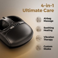 Appareil de massage électrique pour pieds et mollets, pression d'air, chaleur, vibration, pétrissage, shiatsu, machine de massage des pieds