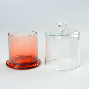 เชิงเทียนถ้วยแก้วใสพร้อมโดม - Product Image 3
