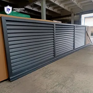 Fornecimento de fábrica de metal Princeton cantilever de alumínio revestido em pó/porta de jardim de metal suspensa para projeto