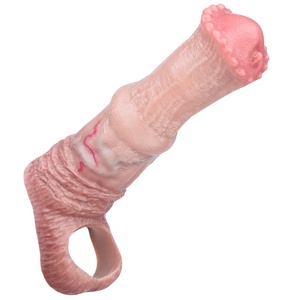 FAAK Funda de Silicona para Pene con Forma de Caballo, Extensor de Pene Masculino, Anillo para Pene Suave, Funda para Pene, Juguetes Sexuales para Parejas, Venta al por Mayor - Product Image 4