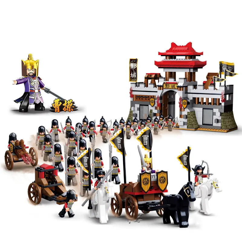 Sluban Building Blocks M38-B0578 Three Kingdoms 839PCS Ancient War Castle Toys Construction Kit for Kids