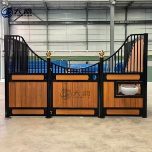 Écurie préfabriquée extérieure pour chevaux, galvanisée à chaud, revêtue <span class=keywords><strong>de</strong></span> poudre, avec remplissage en bambou, équipement <span class=keywords><strong>de</strong></span> box pour chevaux - Product Image 2