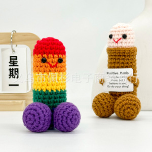 ตุ๊กตาถักมือหน้ายิ้ม ของตกแต่งโต๊ะน่ารัก ของเล่นโครเชต์สุดสร้างสรรค์ ของขวัญคลายเครียด ขายส่ง - Product Image 3