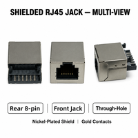 RJ45 Buchse Einzelkopf-Steckverbinder 6p6c 8p8c 10p10c Netzwerkanschlussbuchse Transformator Filterkabel IP67-Schutzklasse Phosphorbronze