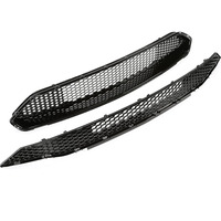 Grille supérieure avant pour Ford Mustang GT EcoBoost 2018-2019, grille de radiateur en maille ABS noire avec support d'emblème