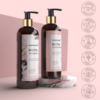 Shampooing et après-shampoing à la biotine en gros sous marque privée pour la croissance des cheveux, traitement anti-chute pour hommes et femmes avec bloqueurs de DHT
