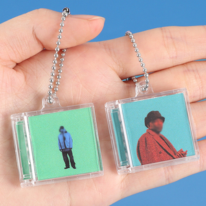 SUNSHING <b>Custom</b> NFC CDs Blister Packaging Mini Photo Album Keychains Music Disk NFC Album Cover Song Player <b>CD</b> Case Keyring - Product Image 2