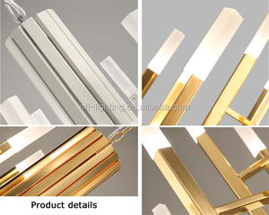 Đèn chùm hiện đại mạ vàng, đèn treo dây, đèn LED treo cho biệt thự, phòng khách, đèn treo trang trí - Product Image 6