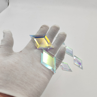 Vente en gros de grappes de verre biseauté transparent poli à la main, en verre flotté de 3mm, 5mm, 6mm, pour inserts de porte