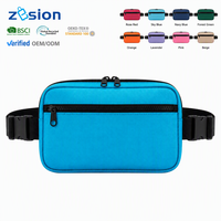 Sac banane personnalisé avec logo sur mesure, vente en gros, sac de ceinture en polyester, fabricant OEM, étanche