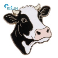 Hersteller Custom ize Designs Weiche Emaille Pins Verschiedene Ochsen Kuh Rinder Anstecknadel Abzeichen Brosche Benutzer definierte Kuh Emaille Pin