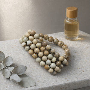 Magnifique ensemble de bracelets en pierre de jaspe, ensemble de 4 pièces, bijoux en pierres précieuses/cristaux, pour la fête des mères - Product Image 3