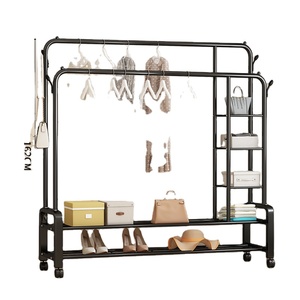 Tendedero de Ropa de Acero de Doble Capa Personalizado, Plegable, para Armario y Sala de Estar, con Soporte Resistente - Product Image 1