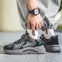 Baskets épaisses de luxe avec logo personnalisé pour hommes Chaussures de papa décontractées en maille à semelle épaisse au design rétro pour les saisons d'été et d'automne