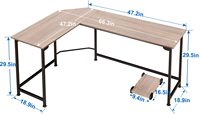 Meuble de bureau, grand bureau de direction et bureau d'étude à domicile, ordinateur, tablette, possibilité d'ajouter un clavier -1295