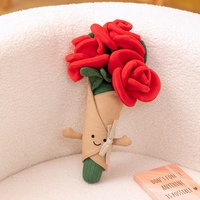 EZBABY Peluche Créative en Forme de Hamburger et Bouquet de Roses, Jouet en Peluche à Tenir en Main, Cadeau de Saint-Valentin, Vente en Gros, Faible MOQ