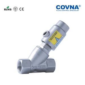 Đôi diễn xuất thép không gỉ không khí nước hơi nước 2/2 cách Piston hoạt động khí nén góc van ghế - Product Image 6