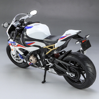 Modèle de moto en alliage à l'échelle 1/9 S1000RR, jouet de course en métal moulé sous pression avec effets sonores et lumineux, coffret cadeau Huayi