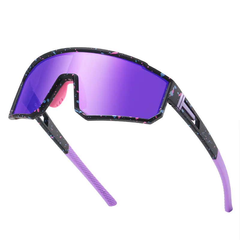 2023 Big Frame Polarized Outdoor Cycling Sunglasses Men Women Fashion Windproof Glasses Colorful TAC Lens Blue UV400 Eyewear