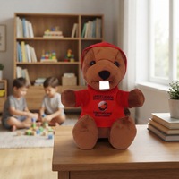 Jouet en peluche personnalisé, castor en peluche, jouet en peluche doux avec chemise rouge et impression de logo
