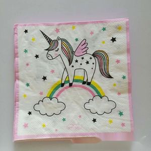 Fournitures pour fête d'anniversaire d'enfants sur le thème de la licorne, assiettes en papier, gobelets, serviettes, vaisselle, ensembles de décoration - Product Image 6