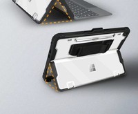 Casing Pelindung untuk Microsoft Surface Pro 12 Inci Penutup Belakang Tahan Guncangan Sabuk Pegangan Tangan yang Dapat Dilepas Tali Bahu