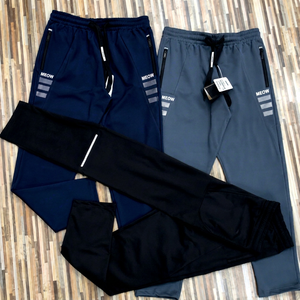 Pantalon de survêtement pour homme en polyester, style décontracté, extensible, avec cordon de serrage, provenance Bangladesh, lot de surplus de stock, vente en gros à prix réduit - Product Image 1