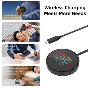 热门产品 <span class=keywords><strong>2026</strong></span> 新款 25W 超级快充器 磁性无线充电板 功率瓦数 温度显示 无线充电器 - Product Image 5