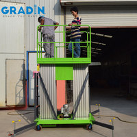 Offre Spéciale Échelle électrique pour travaux aériens Plate-forme élévatrice Platform12-16m trois mâts en alliage d'aluminium pour travaux aériens