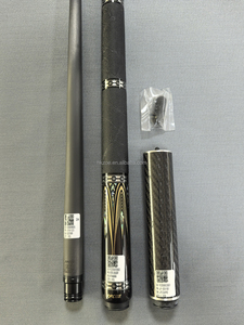 Jflowers JF20-26GBF Carbon Fiber Pool Cue, Ebony Butt with <b>Abalone</b> <b>Shell</b> Inlay, 12.5mm Tip Low Deflection Billiard Cue Case - Product Image 2