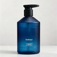 Bouteilles en PET transparentes noires de luxe de 300 ml pour gel douche, savon pour les mains et lotion corporelle, emballage de shampooing haut de gamme