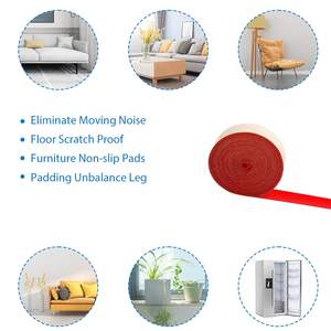 Bande de feutre en polyester autocollante de 2 pouces x 16 pieds, ruban de feutre floqué auto-adhésif épais pour bricolage, écran de projecteur - Product Image 6