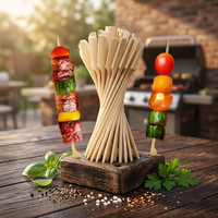 Brochettes de barbecue en bambou jetables, bâtonnets de kebab en bois naturel pour grillades, satay, restaurant, fête en plein air, fournitures de cuisine