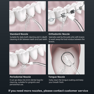 เครื่องทำความสะอาดช่องปากแบบพกพา Waterpulse <span class=keywords><strong>H2O</strong></span> Flosser 6 โหมด 320 มล. ชาร์จซ้ำได้ ไร้สาย สำหรับทำความสะอาดฟันและฟอกสีฟัน - Product Image 5