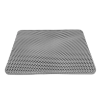 Tapis de litière gris EVA facile à nettoyer, imperméable à l'urine, antidérapant et respirant, pour bac à litière pour chat