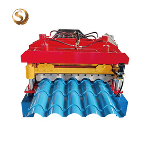 آلة صنع بلاط السقف الأوتوماتيكية طراز 800 الأكثر مبيعًا مع تحكم PLC ومحرك وصندوق تروس ومضخة - Product Image 2