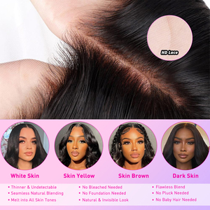 Parrucche Lisce Frontali in Pizzo Trasparente HD 13x4 con <span class=keywords><strong>Capelli</strong></span> Veri Remy Brasiliani Pre-Pizzicati, all'Ingrosso dalla Fabbrica, con <span class=keywords><strong>Capelli</strong></span> Grezzi Vietnamiti - Product Image 5