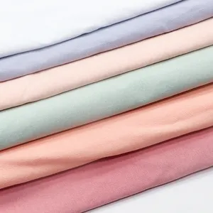 Knitted Organic Cotton Jersey Fabric Soft Dyed 170gsm Custom Print T Shirt Fabric Cotton Spandex Jersey