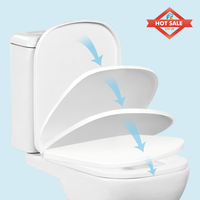 WC en céramique deux pièces, articles sanitaires de Foshan, toilettes chinoises à chasse d'eau