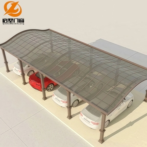 Abri de voiture pliable en alliage d'aluminium pour une seule voiture avec couverture en PVC, design moderne et minimaliste, abri extérieur imperméable pour allée de maison - Product Image 5