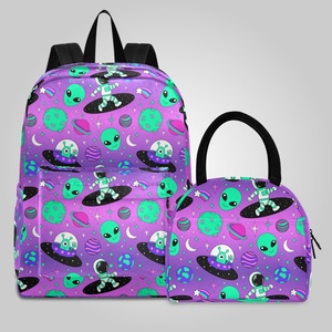 Halloween Wholesale Customized <b>Cute</b> Cartoon Design Child Portable Reusable Lunch Bag Backpack Sets - Product Image 1