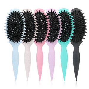 Markdown Sale Paddle Brosse à cheveux en poils de sanglier souples Brosse à cheveux en poils de sanglier en plastique <span class=keywords><strong>bleu</strong></span> - Product Image 5