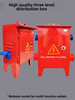 Boîte de distribution mobile portable temporaire de niveau 3, anti-explosion, pour chantier de construction, 220V/380V, prise industrielle, protection contre les fuites