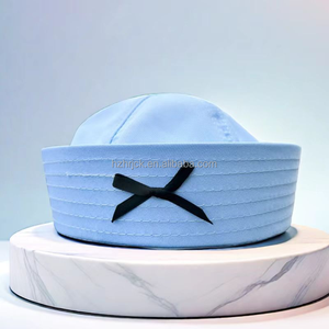 Lolita Cosplay JK Cosplay Costume Accessoires Rose Bleu Blanc Noir Sailor Cap Chapeau avec Arc - Product Image 4