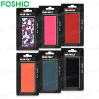 Foshio Personnaliser 10Pcs Noir Feutre En Plastique Raclette Wrap Microfibre Tampon Pour Raclette Vinyle Outil