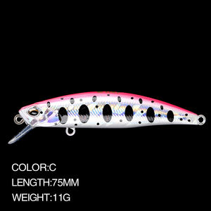 Top Right M052 11g 75mm leurre méné coulant appât poisson méné arc-en-ciel pour bar meilleurs Jerkbaits en chine - Product Image 6