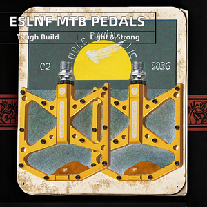 <span class=keywords><strong>Pedales</strong></span> ESLNF Duraderos y Ligeros de Aleación de Aluminio para Bicicleta de Montaña y Carretera, con 3 Rodamientos y Eje de Acero Antideslizante - Product Image 2