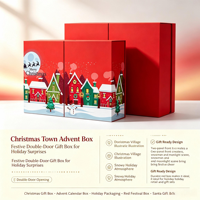 Premium Doppelöffnungs-Geschenkbox in Übergröße, Festliche Doppeltür-Geschenkboxen für Weihnachten, Festliche Verpackungsboxen
